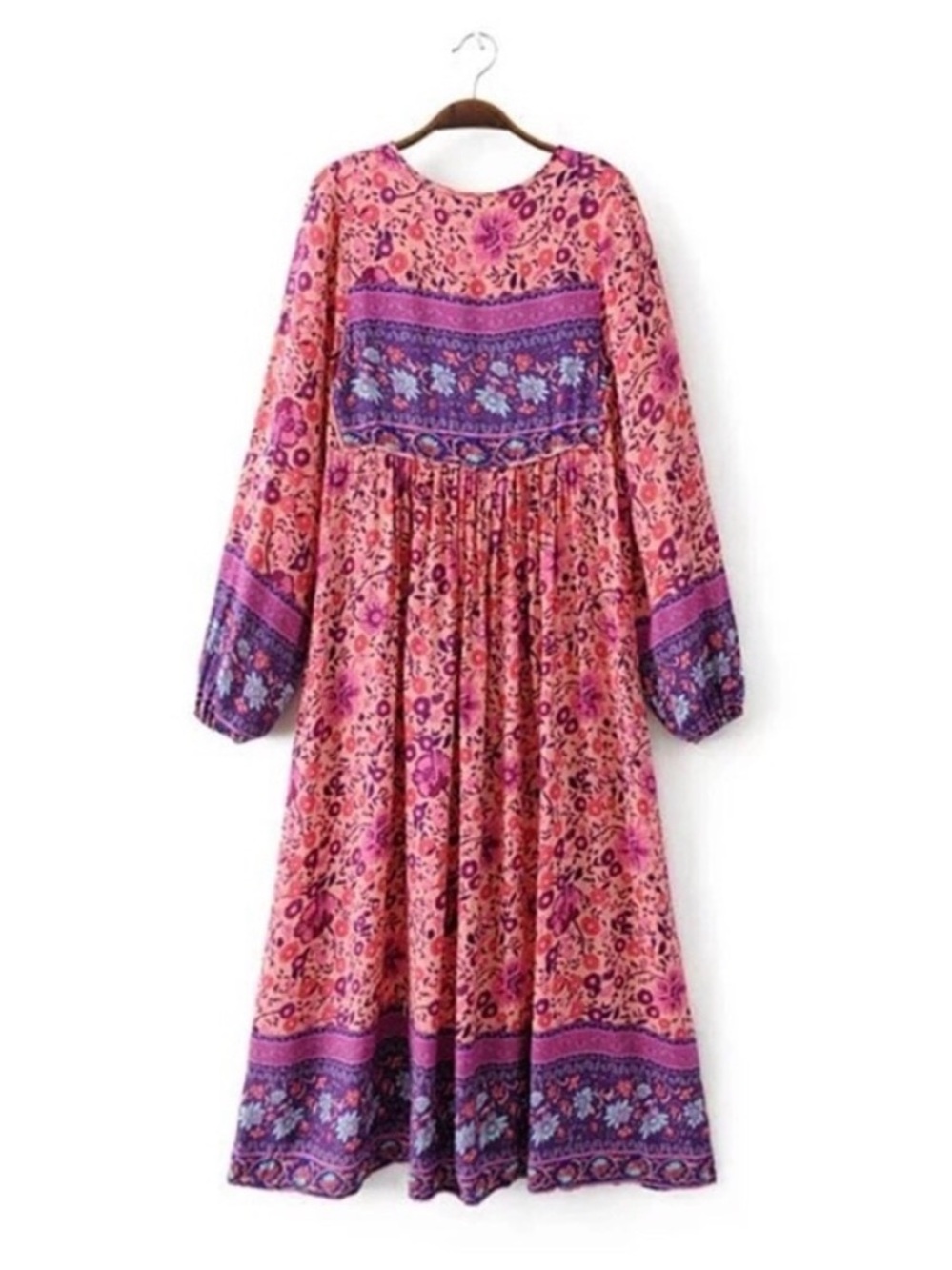 Boho Pink and Purple Maxi /midi Dress small - Picture 12 of 12